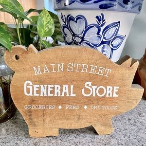 Artisan Farmhouse Pig Wall or Counter Home Decor • Farmhouse, Country